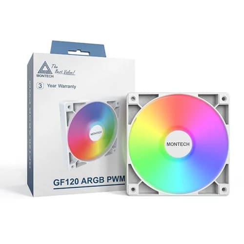 Montech GF120 ARGB PWM White Cabinet Fan (Single Pack)
